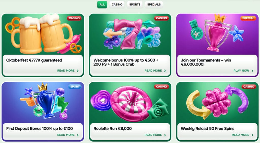Casinolo Bonuses and Promotions